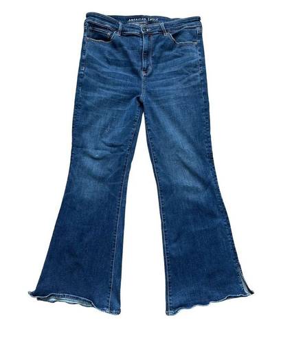 American Eagle  Women's Next Level Stretch Super Hi-Rise Flare Denim Jeans Sz 16R