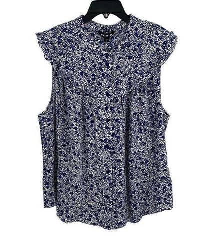 Daisy Whistles Twin  Print Blouse Blue Size US 14 New