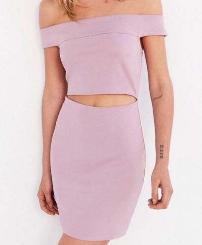 Silence + Noise Off The Shoulder Cutout Mini Dress