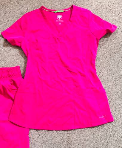 Healing Hands Hot pink  scrubs