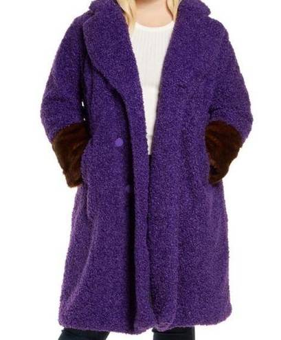 Eloquii  Bouncle Sherpa Teddy Coat Size 18/20 NWT Purple