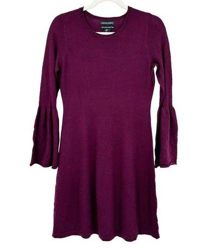 Cynthia Rowley  Womens 100% Merino Wool Flare Bell Sleeve Sweater Dress Size S