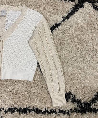 Joie Two Toned Button Down Cardigan Sweater