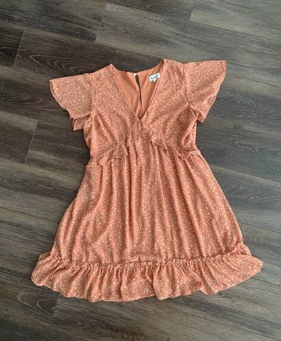 &merci Cheetah Print Peach Mini Dress