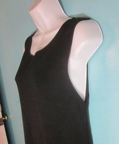 Eileen Fisher  Size L Black Knit Tank Dress