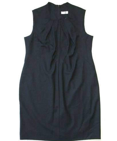 MM.LaFleur NWT  Lucinda 2.0 in Ink Sharkskin Stretch Wool Sheath Dress +2 $325