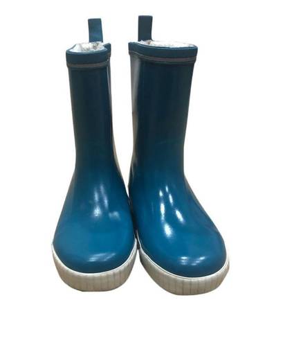 Tretorn  Blue Faux Fur Lines Rubber Boots - size 5