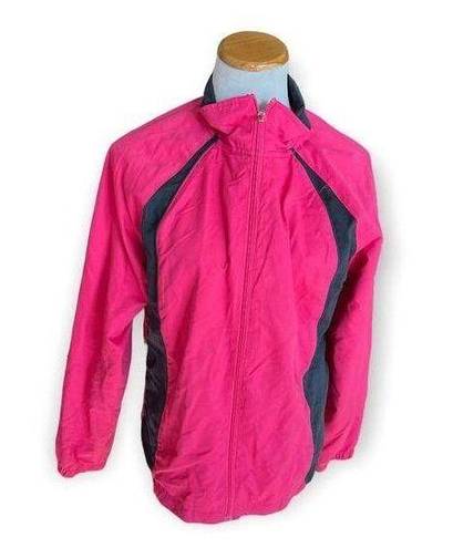 Danskin Womens  Vibrant Pink Windbreaker Jacket - Sz L 12/14