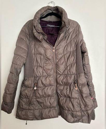 Bernardo  Gray/Purple quilted primaloft puffer zip up jacke