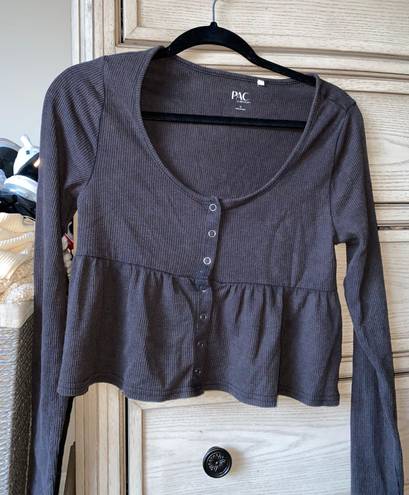 Pac sun Black Peplum Shirt