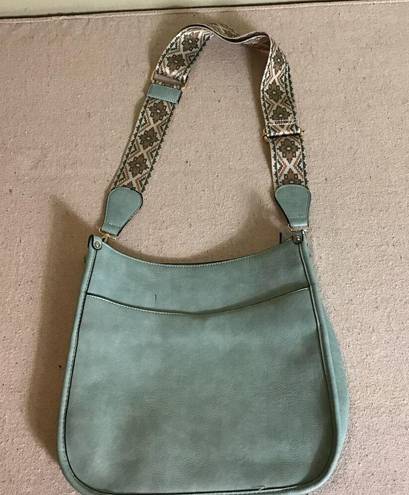 Krass&co Jen & . Crossbody Vegan Leather Bag NWOT  With Canvas Strap  (Flaws)