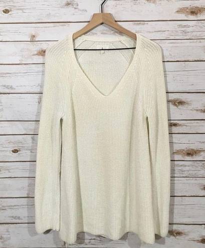 Lou & grey  Chunky Knit V Neck Sweater - Cream - Medium