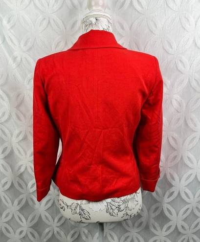 Bardot Revolve  Red Cropped Blazer Shawl Collar Cuffed Sleeves Sie 10 NWT