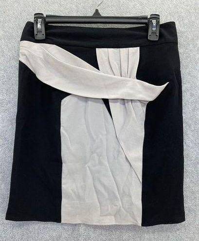 Helmut Lang  Women's Skirt A Line Black White Size 6 Lined