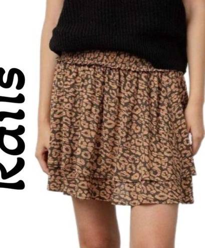 Rails  Addison Skirt in Batik Cheetah Print NEW Smocked Elastic Waist Size Large