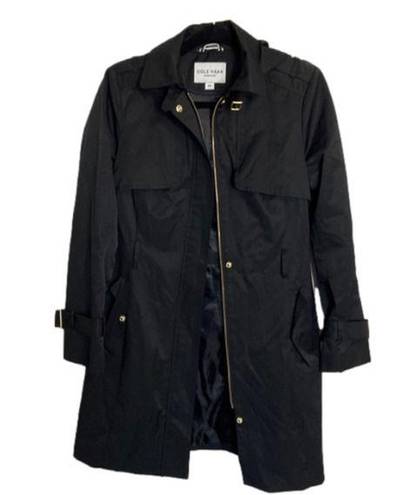 Cole Haan  Signature black trench Rain coat size S/P