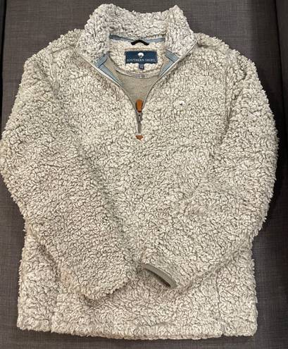 Southern Shirt Light Gray Sherpa Pullover