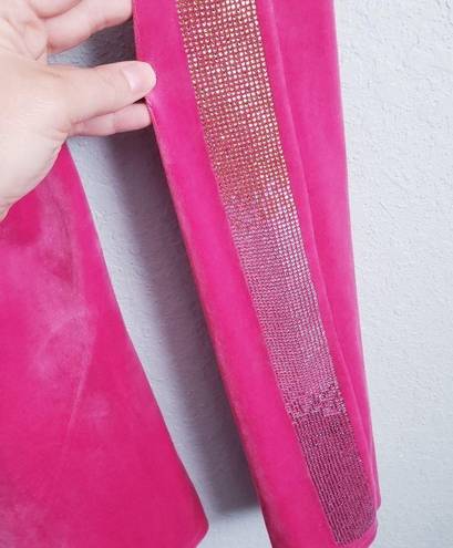 Juicy Couture  25th‎ Anniversary Pink Rhinestone Velour Pant