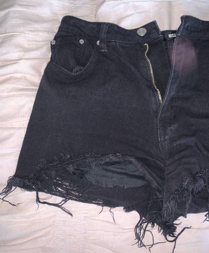 Missguided Black Jean Shorts