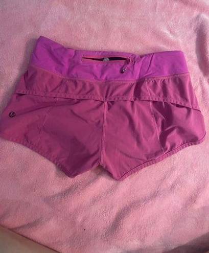 Lululemon Sonic Pink Speed Up Shorts 2.5”