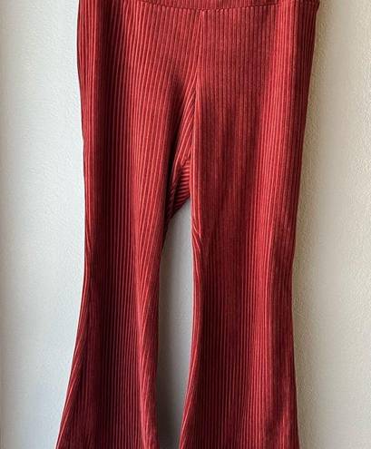 No Bo  Pull On Flare Pants Textured Burnt Orange
Wide Leg Woman's Pants size L