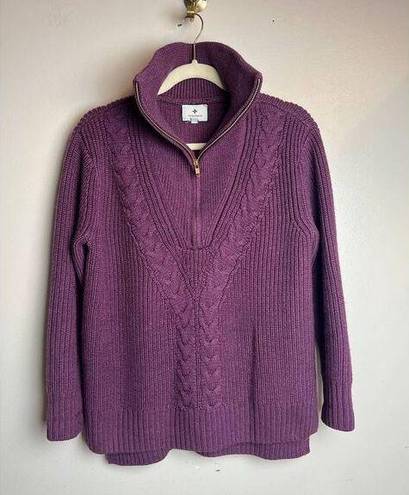 Tuckernuck  Quarter Zip Estella Sweater in Berry Purple Sz. XS