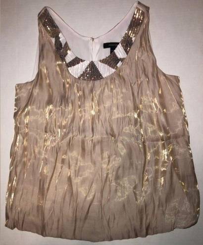 Ashley Stewart  Sz 16 Shimmer Sequin Tank Toast