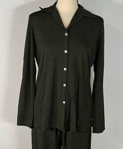 Max Studio  Green Long Sleeve Button Down Shirt Women's Size Medium NWT