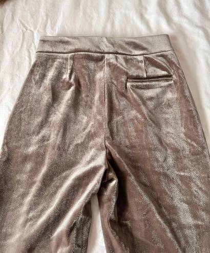 Romeo + Juliet Couture Dusty Gray/Brown Velvet Pants