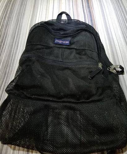 Jansport  mesh black backpack