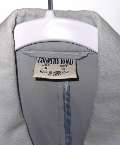 Country Road Light Gray Button Down Jacket NWOT