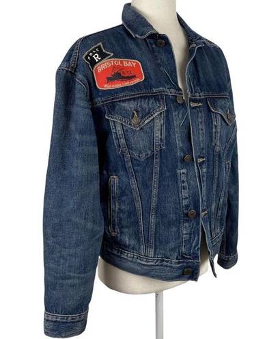 Polo  Ralph Lauren Women’s Nautical Patchwork Blue Denim Trucker Jacket Small