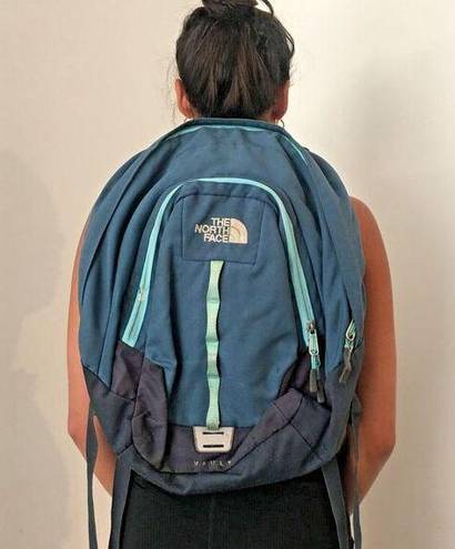 The North Face  Teal Blue Medium Size Vault Commuter Laptop School Backpack