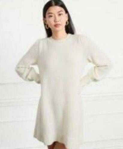 Hill House  Cream The Silvie Sweater Wool Dress Cream Large