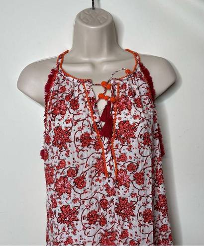 Poupette St. Barth  Lola Mini red floral Dress sz S