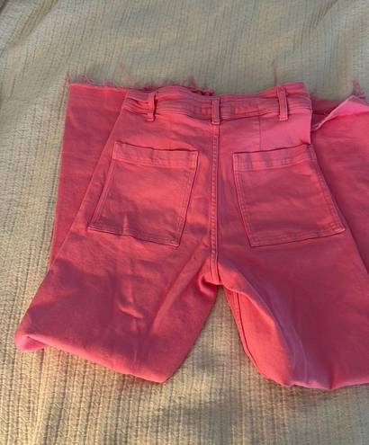 ZARA Marine Straight Wide Legs Pink Jeans