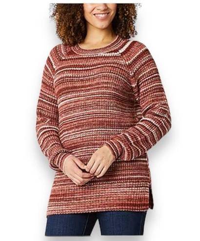 a.n.a Womens Crew Neck Long Sleeve Pullover Sweater Spicy Spacedye Large New NWT
