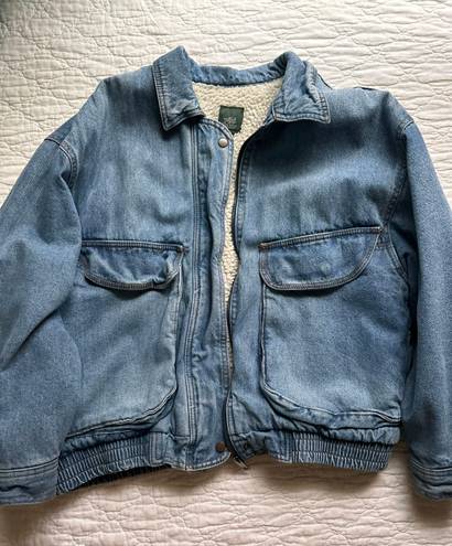 American Eagle Denim Sherpa Jacket