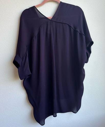 Vince  100% Silk Bordeaux Red Dolman Relaxed Oversize Career Blouse Size Medium