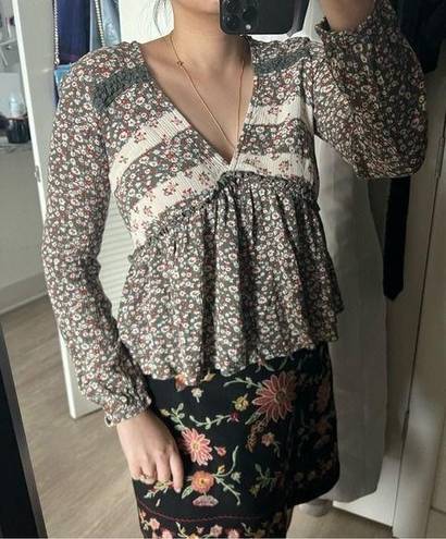 belle du jour floral blouse cottage core