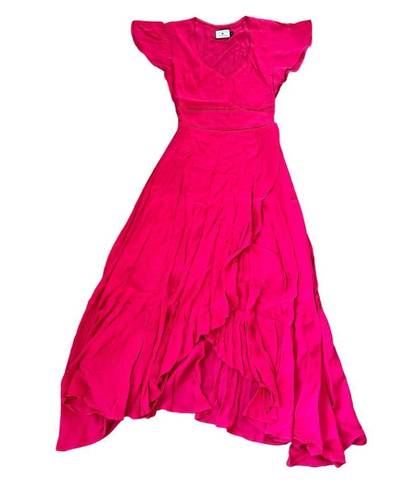 Tuckernuck  Francesca Hot Pink Faux-Wrap Dress