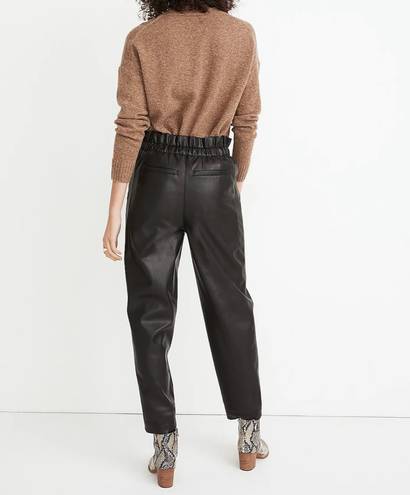 Madewell Vegan Leather Pull On Paperbag Pants