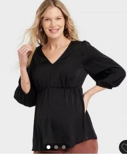 Isabel Maternity elbow sleeve woven back cut out