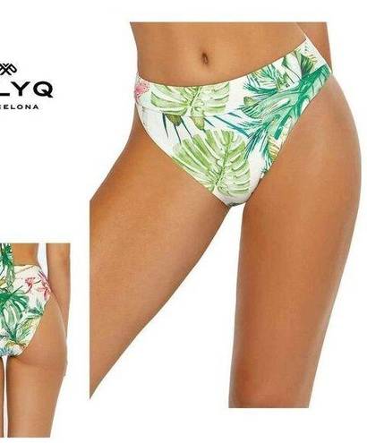 PilyQ New  tropical high waisted bikini bottom. Small.