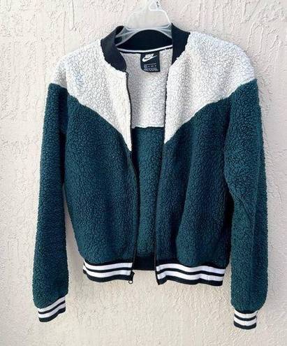 Nike fleece varsity style teddy jacket extra small