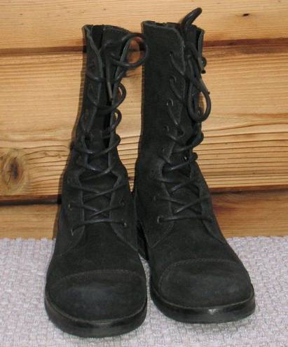 All Saints Black Military Combat Boots