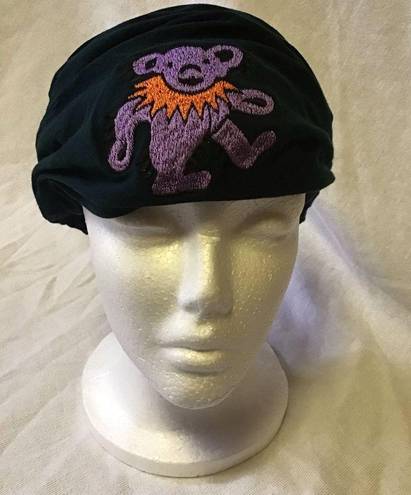 Grateful Dead  Embroidered Dancing Bear Head Scarf