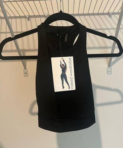 Naked Wardrobe NWT  T Back Black Crop Top