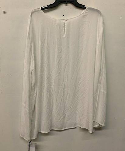 Treasure & Bond  Ivory Loose Soft Voile Shirt Flowing Sleeves Blouse