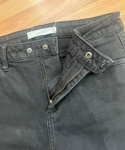 Hidden Jeans With Bottom Zipper And Double Button